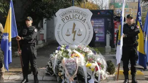 Četvrta godišnjica ubistva sarajevskih policajaca Šehović Adisa i Vujinović Davora polaganje cvjeća alipašino polje/Senad Gubelić