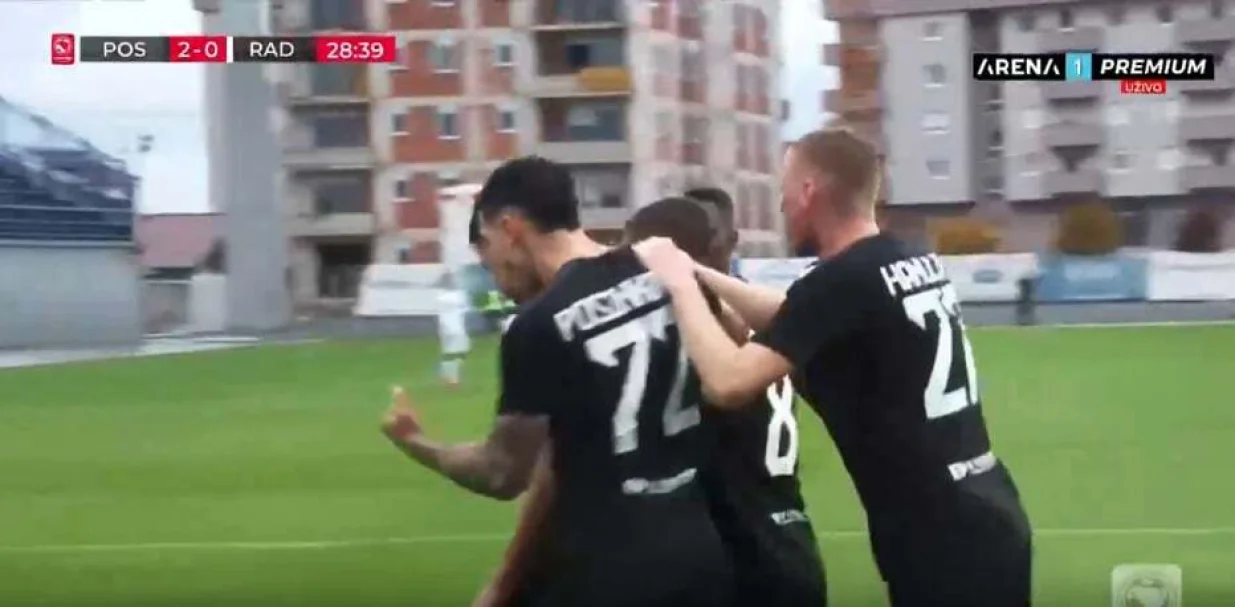 Drugi gol Posušja protiv Radnika (FOTO: Screenshot/Arenasport)/Foto: 