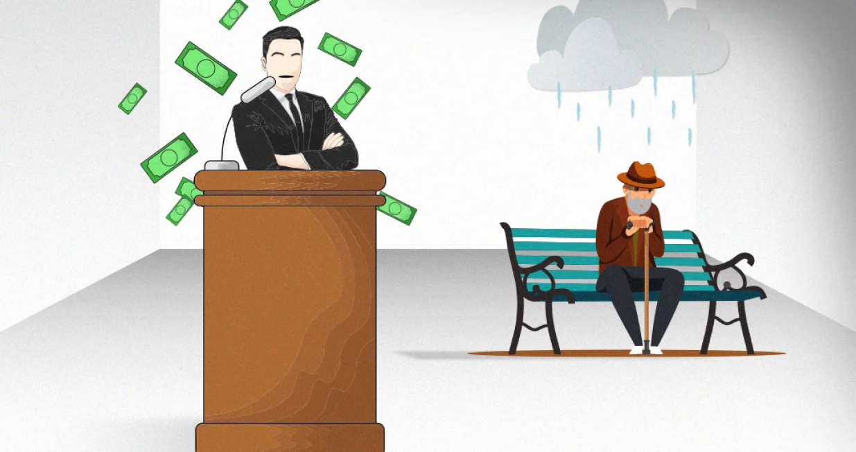 Dukić oštro kritikuje parlamentarce BiH zbog ogromnih primanja – 3,65 miliona KM za devet mjeseci 2025. godine – uprkos njihovom neradu, blokadama i skandalima u Parlamentu. On kroz sarkazam i poređenje s penzionerskim primanjima ističe moralnu i socijalnu nepravdu, naglašavajući koliko su privilegije političara udaljene od stvarnosti običnih građana./Benjamin Krnić