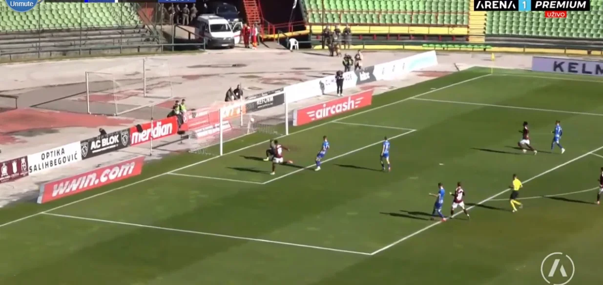 Vodi Sarajevo protiv Radnika iz Hadžića (FOTO: Screenshot/Arenasport)/Foto: 