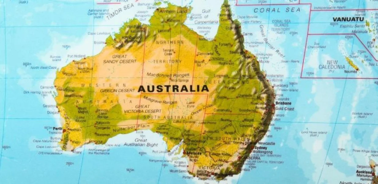 Australija mapa/