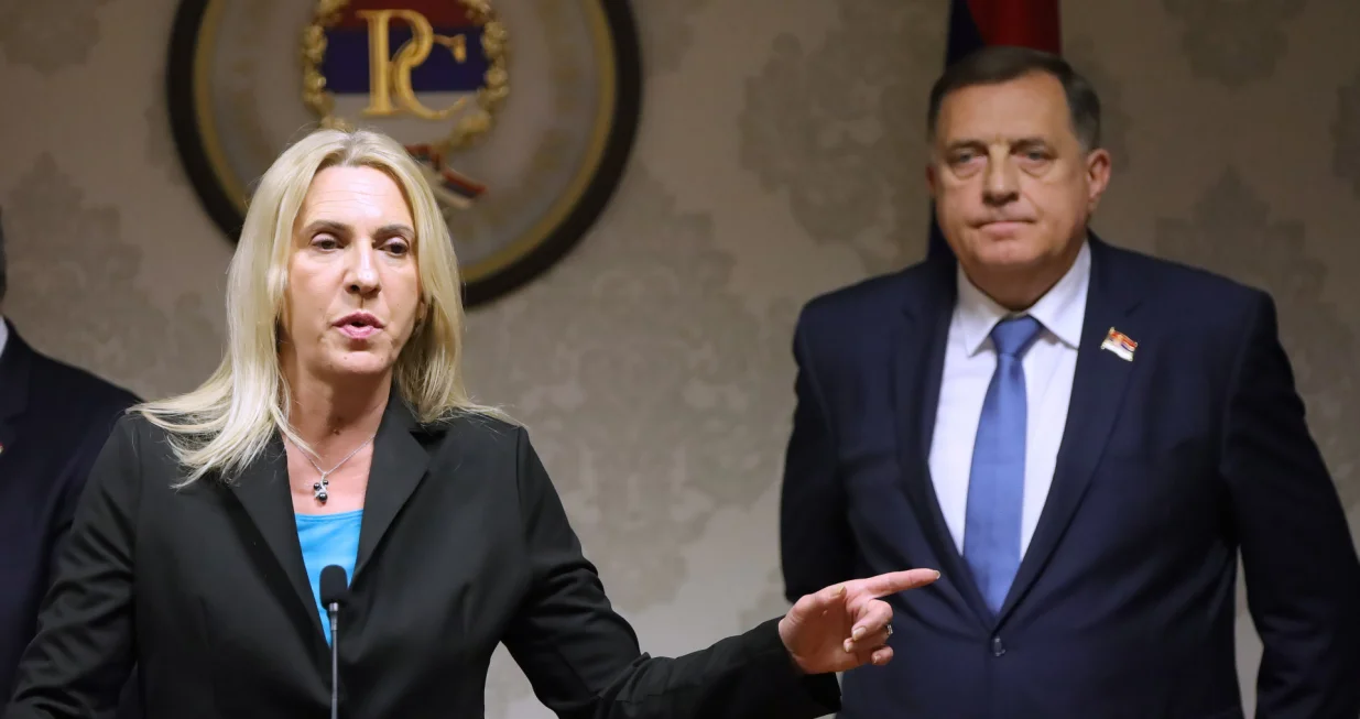 Željka Cvijanović i Milorad Dodik/Senad Gubelić