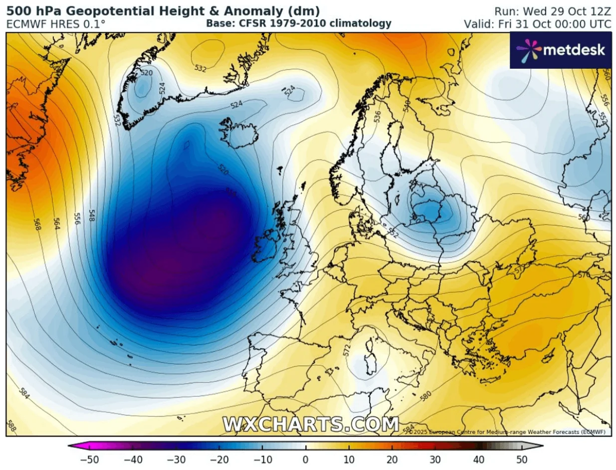Meteorolozi iz Severe Weather Europe upozoravaju na dugotrajno razdoblje nestabilnog vremena s čestim ki&scaron;ama i povećanim rizikom od poplava početkom novembra/