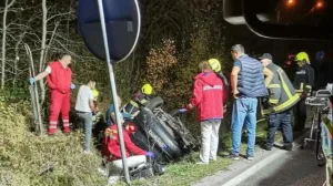 Mjesto nesreće - poginule dvije osobe na magistralnom putu, Prijedor - Banja Luka/Facebook