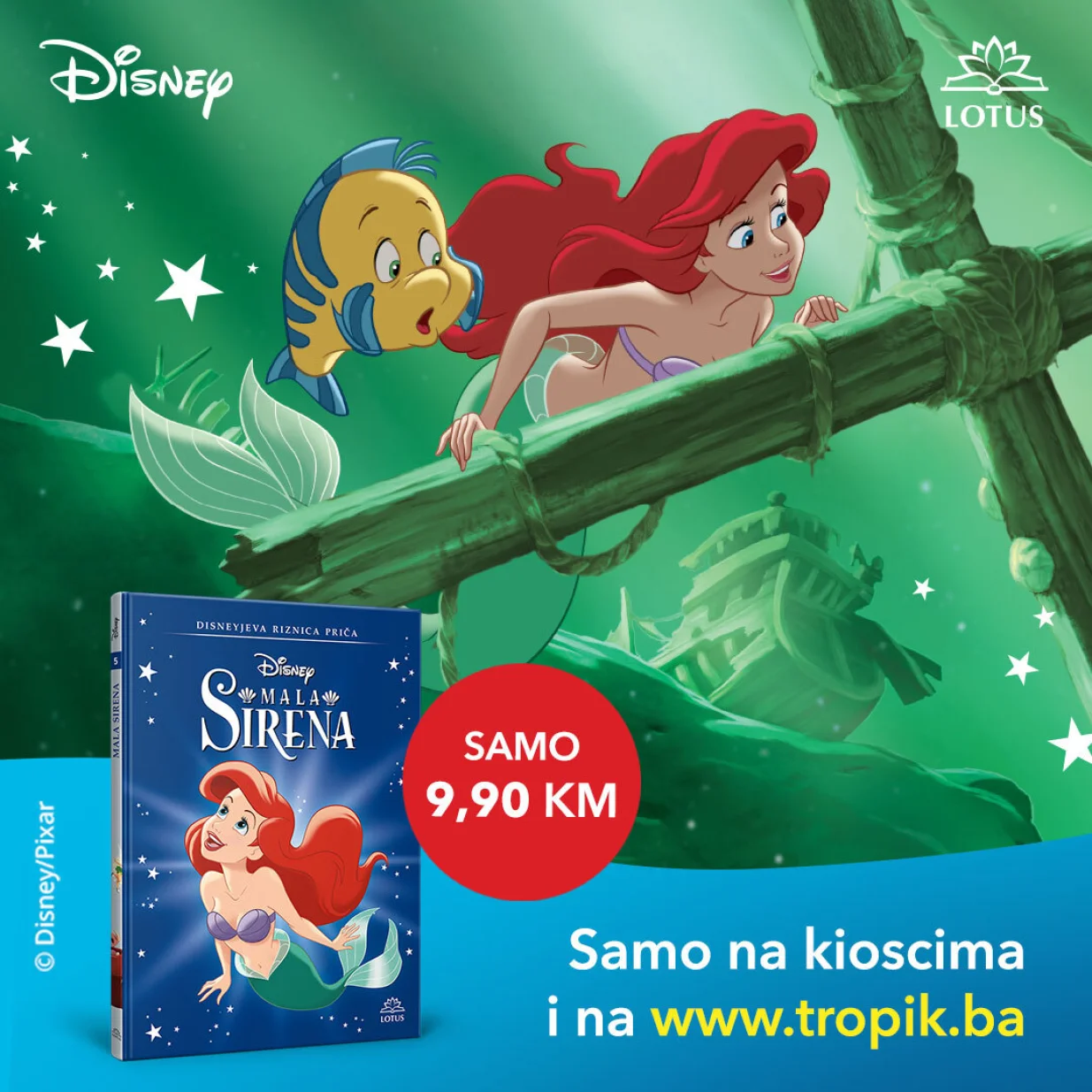 DISNEYJEVA RIZNICA PRIČA – KLASICI ZA SVE GENERACIJEPeta knjiga – Mala sirena je na kioscima!/