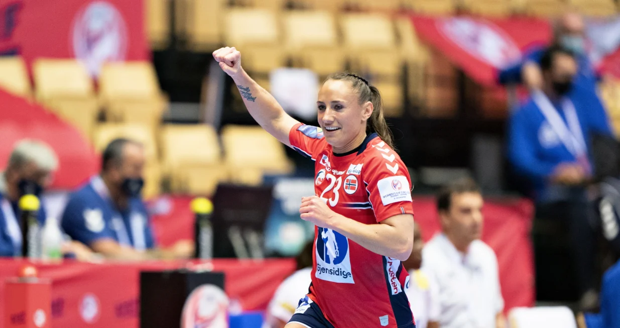 epa08896574 Camilla Herrem of Norway reacts during the women's EHF EURO 2020 handball championships final match between France and Norway at Jyske Bank Boxen in Herning, Denmark, 20 December 2020. EPA/HENNING BAGGER DENMARK OUT/Foto: Henning Bagger