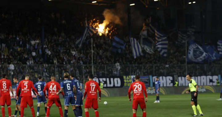 Detalj sa utakmice na Grbavici (Željezničar - Velež 02.11.2025) (FOTO: Sport1.ba - Sanel Konjhodžić)/Foto: 
