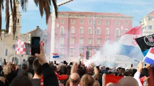 Protest, riva, Split, hapšenje napadača na Srbe, Hrvatska/Bogdan Klarić
