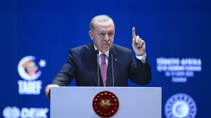 ISTANBUL, TURSKA - 17. OKTOBAR: Turski predsjednik Recep Tayyip Erdogan odrÅ¾ao je govor na Poslovno-ekonomskom forumu Turska-Afrika odrÅ¾anom u Kongresnom centru u Istanbulu, Turska, 17. oktobra 2025. (Arif HÃ¼daverdi Yaman - Anadolu Agency)/