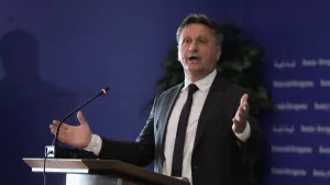 Konferencija za medije poslanika u Predstavničkom domu Parlamentarne skupštine Bosne i Hercegovine Šemsudina Mehmedovića i Jasmina Emrića/Senad Gubelić