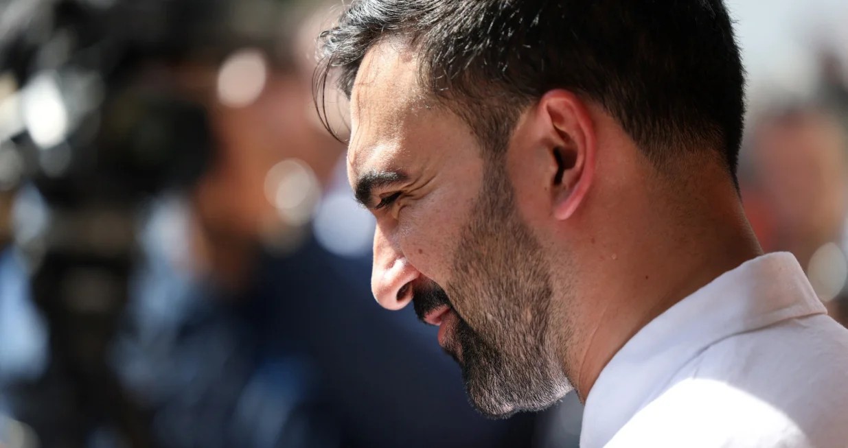 New York City mayor-elect Zohran Mamdani reacts as visits a mosque in San Juan, Puerto Rico, November 7, 2025. REUTERS/Ricardo Arduengo/Ricardo Arduengo