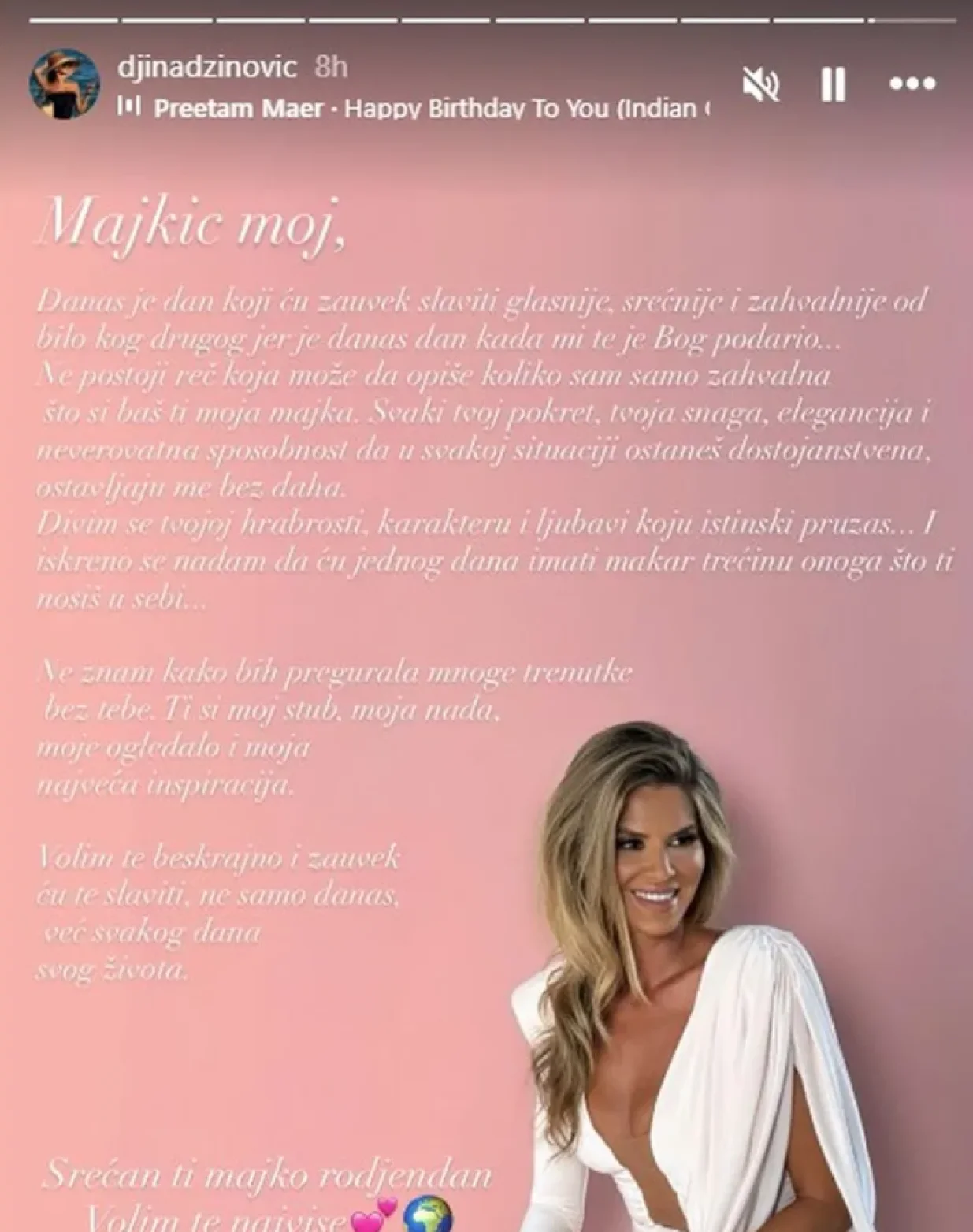 Đina Đinović uputila rođendansku čestitku mami Melini, Melina Galić ex Džinović/Instagram