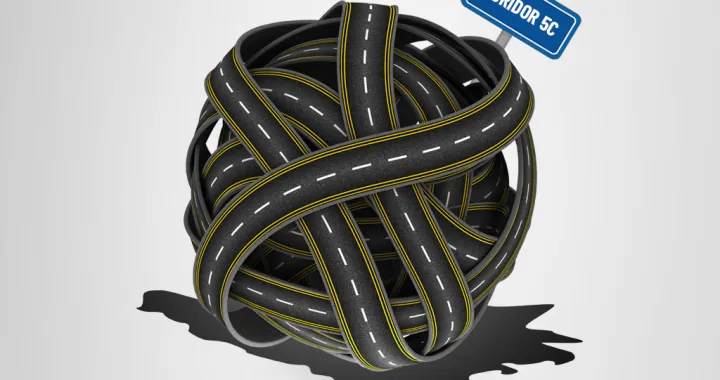 Vizual za kolumnu zlatka dukića - Cestogradnja ometena u razvoju/Benjamin Krnić