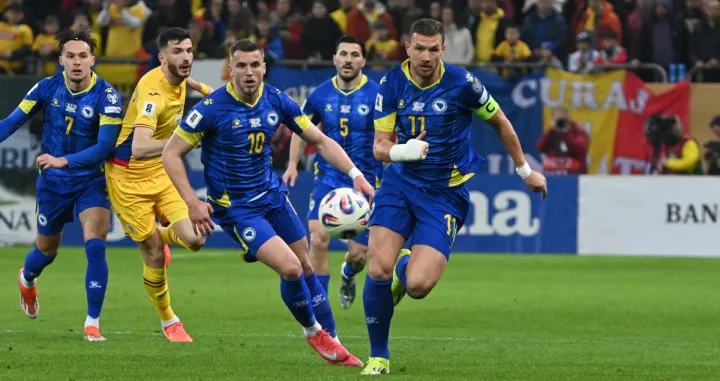 Detalj sa utakmice između Rumunije i Bosne i Hercegovine (FOTO: NFSBiH.ba)/Foto: 