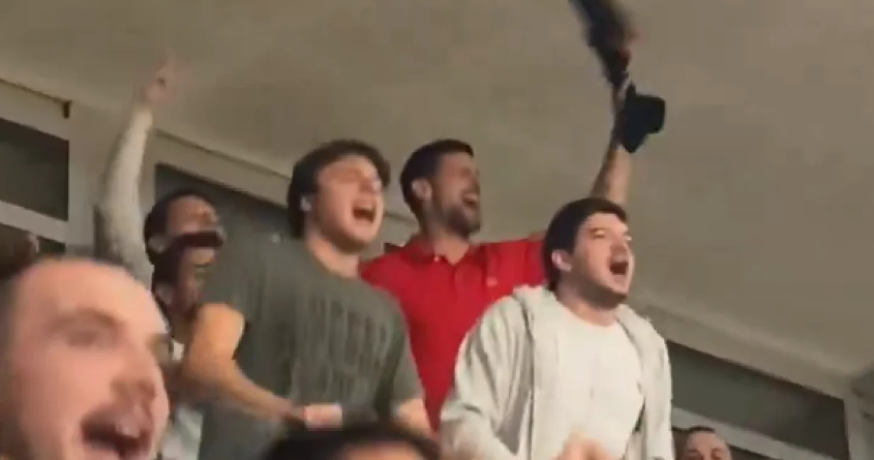 Novak Đoković navijanje/Foto: 