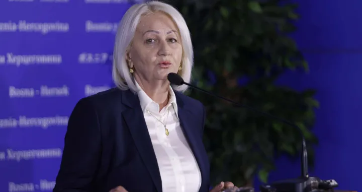 Borjana Krišto, predsjedavajuća Vijeća ministara BiH nakon sastanka sa evropskom komesarkom za proširenje Martom Kos/Amer Kajmović