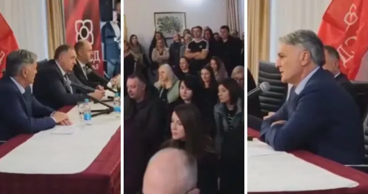 Dodik i Karan na skupu u Vi&scaron;egradu/