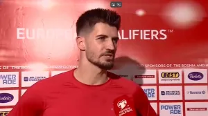 Nikola Vasilj zadovoljan pobjedom protiv Rumunije (FOTO: Screenshot/BHRT)/Foto: 