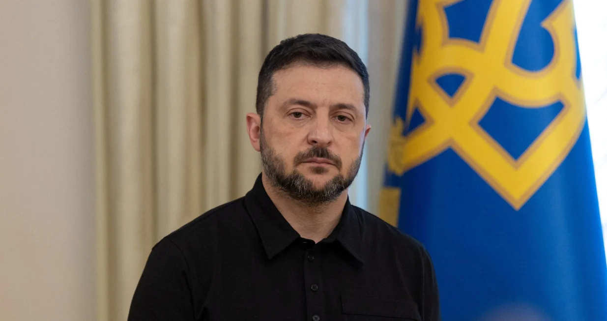 Ukraine's President Volodymyr Zelenskiy holds a news briefing, amid Russia's attack on Ukraine, in Kyiv, Ukraine September 27, 2025. Ukrainian Presidential Press Service/Handout via REUTERS ATTENTION EDITORS - THIS IMAGE HAS BEEN SUPPLIED BY A THIRD PARTY./Ukrainian Presidential Press Ser