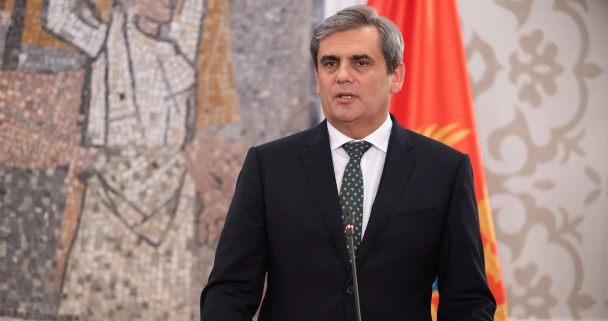 Podgorica, Crna Gora - 17. novembar 2025. godine:MVP Njemačke Johann Wadephul sastao se sa crnogorskim ministrom Ervinom Ibrahimovićem u ponedjeljak u Podgorici. Ministri su nakon sastanka održali i zajedničku konferenciju za novinare (Rusmin Radic - Anadolu Agency)/