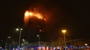 Požar u Zagrebu, vatra, vatrogasci, Vjesnik, zgrada/Hina