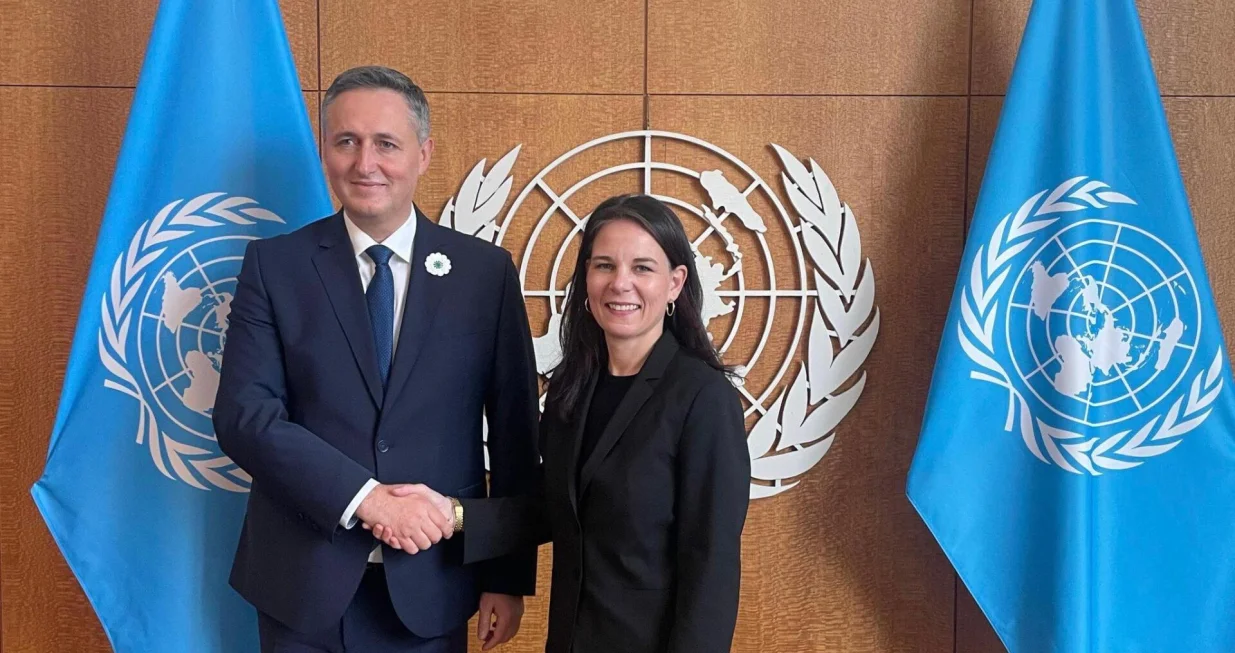 Bećirović i Baerbock u New Yorku/Predsjedništvo Bih