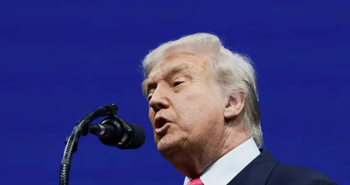 U.S. President Donald Trump speaks during the U.S.-Saudi Investment Forum in Washington, D.C., U.S., November 19, 2025. REUTERS/Evelyn Hockstein/Evelyn Hockstein