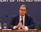BEOGRAD, Srbija - 22.oktobar 2025: Predsjednik Srbije Aleksandar Vučić obratio se javnosti u srijedu u Beogradu, nakon napada ispred Skupštine Srbije (Filip Stevanovic - Anadolu Agency)/
