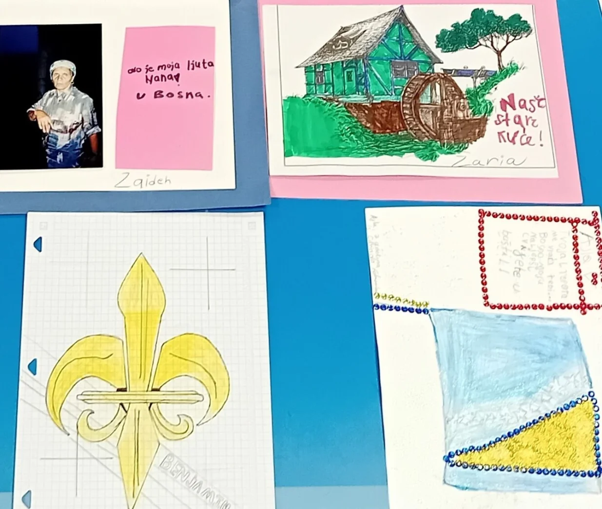 Dio radova učenika iz Kanade u 2025. godini o temi "Moja, tvoja, naša Bosna i Hercegovina - Za bolji, pravedniji i zdraviji svijet"/