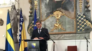 Denis Zvizdić u Stockholmu, Dan državnosti, svečanost/