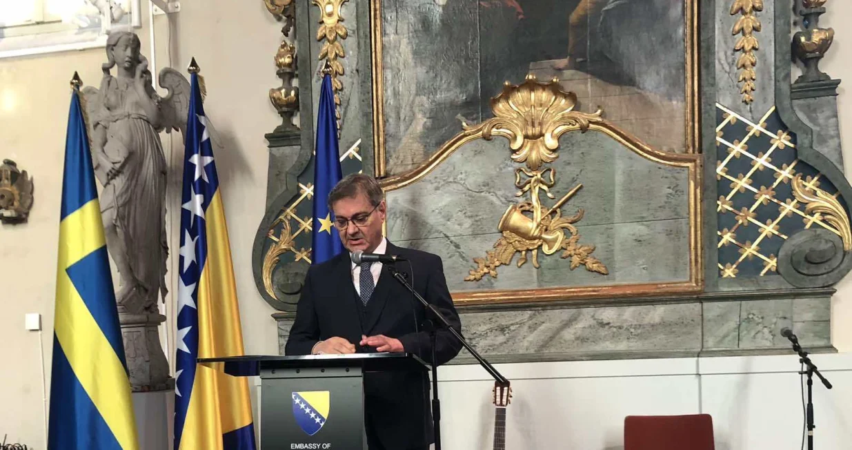 Denis Zvizdić u Stockholmu, Dan državnosti, svečanost/