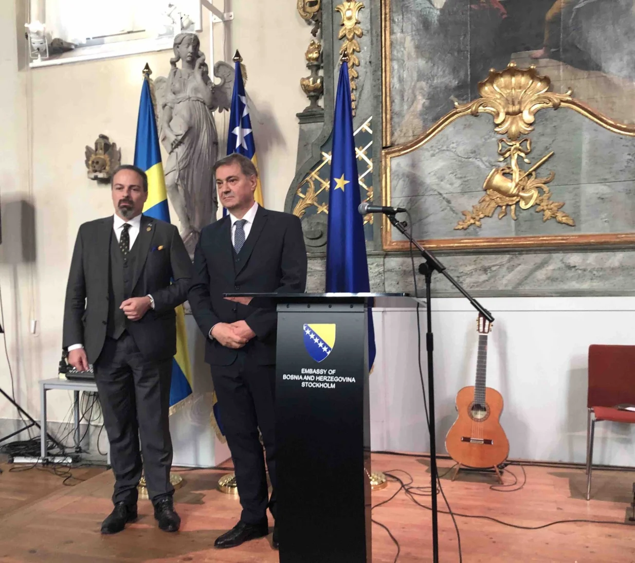 Denis Zvizdić u Stockholmu, Dan državnosti, svečanost/