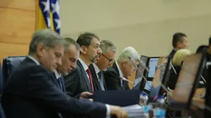 Sarajevo, BiH - 27. novembar 2025: Posebna zajednička sjednica oba doma Parlamentarne skupštine Bosne i Hercegovine o temi Poslanici pitaju - Vijeće ministara odgovara, održava se u Sarajevu, Bosna i Hercegovina. (Denis Zuberi - Anadolu Agency)/