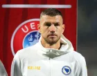Soccer Football - FIFA World Cup - UEFA Qualifiers - Group H - Bosnia and Herzegovina v Romania - Stadion Bilino Polje, Zenica, Bosnia and Herzegovina - November 15, 2025 Bosnia and Herzegovina's Edin Dzeko lines up before the match REUTERS/Amel Emric/Foto: Amel Emric