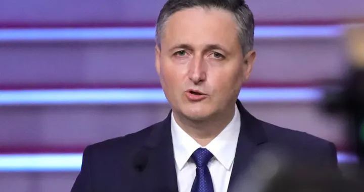 Predsjedavajući Predsjedništva Bosne i Hercegovine Željko Komšić i član Predsjedništva Bosne i Hercegovine dr. Denis Bećirović domaćini su prijema povodom Dana državnosti Bosne i Hercegovine, Vijećnica./Senad Gubelić