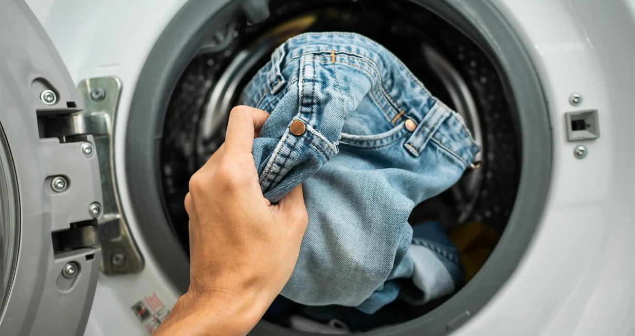 farmerke, pantole, pranje, ve&scaron; ma&scaron;ina, odjeća/