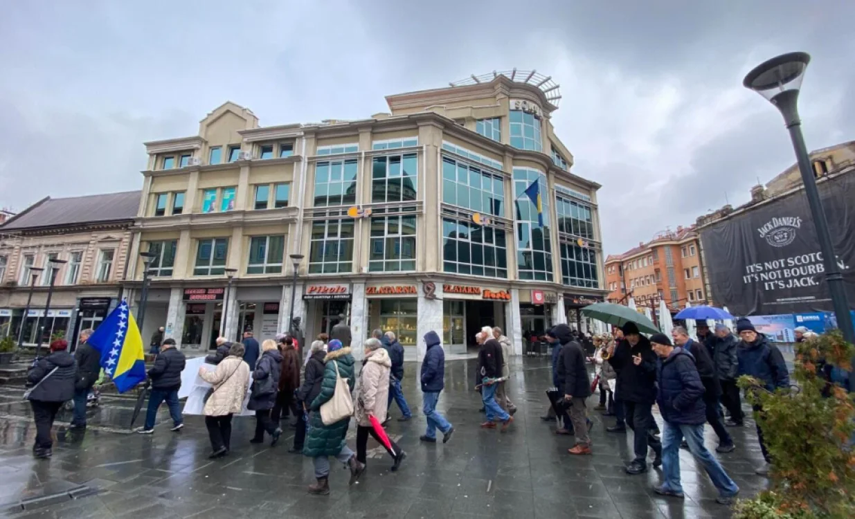 Protest penzionera, Tuzla, penzioneri/Vijesti.ba