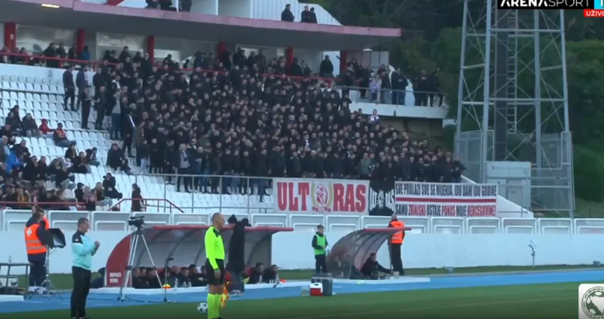 Ultrasi na današnjoj utakmici/Foto: 