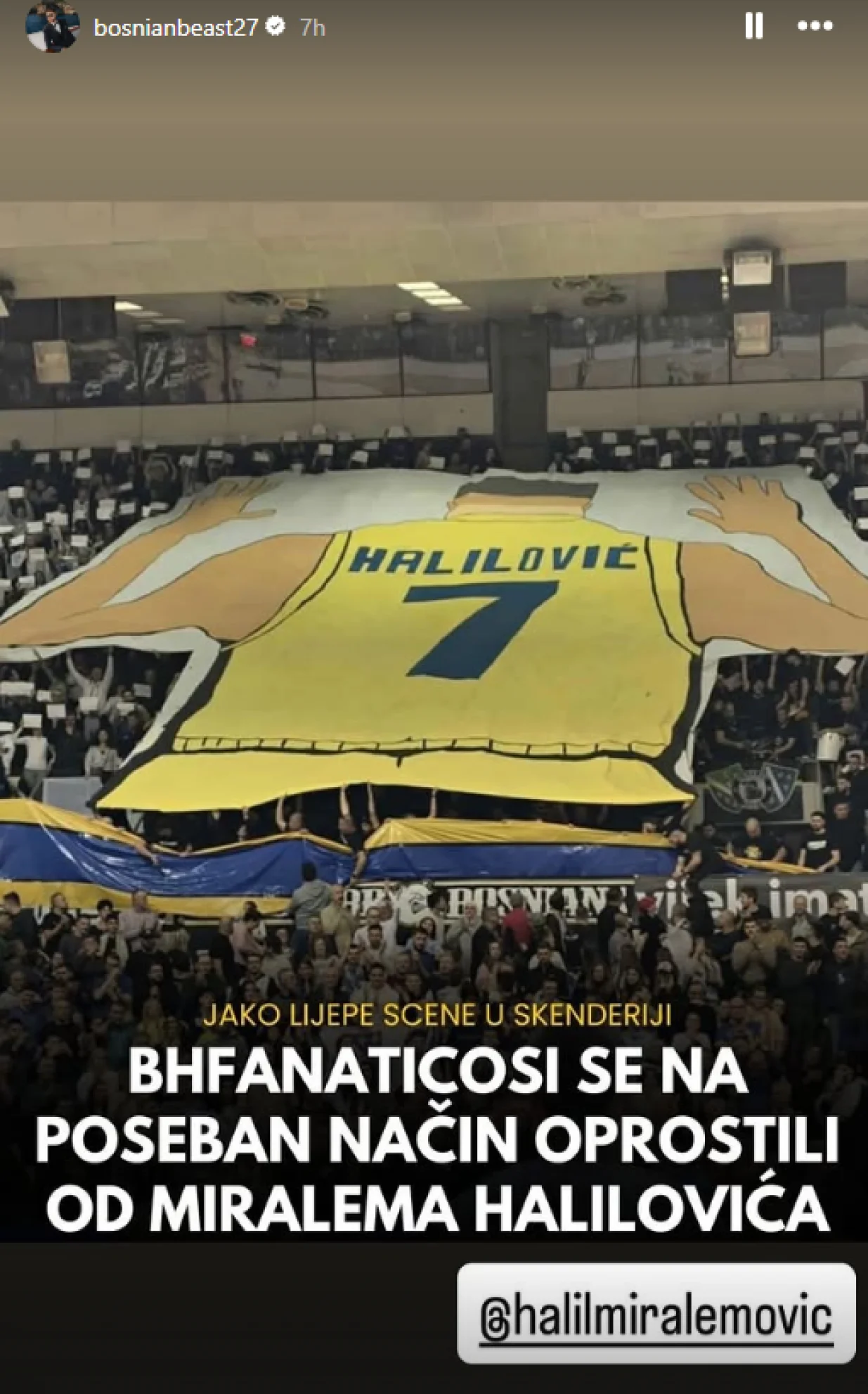 Jusuf Nurkić poruka na Instagramu/Foto: 