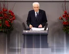 Italian President Sergio Mattarella addresses the Bundestag, during a Remembrance Day ceremony at the lower house of parliament, in Berlin, Germany November 16, 2025. REUTERS/Nadja Wohlleben/Nadja Wohlleben