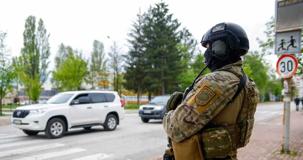 MUP RS, SAJ, specijalci čuvaju Milorada Dodika, specijalci ispred Univerziteta u Istočnom Sarajevu/Damir Deljo