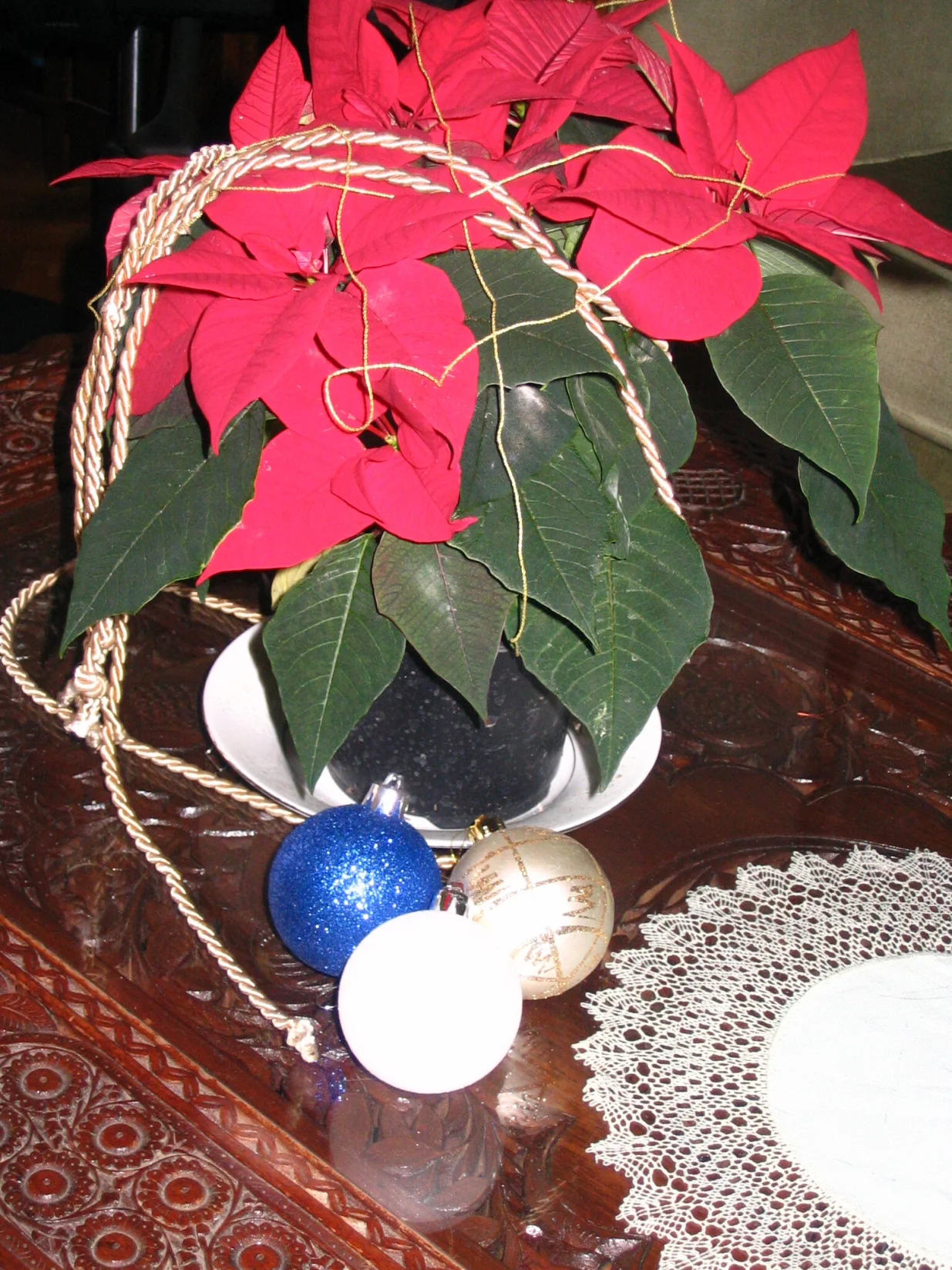 Božićna zvijezda ukra&scaron;ena prigodnim prazničnim detaljima/