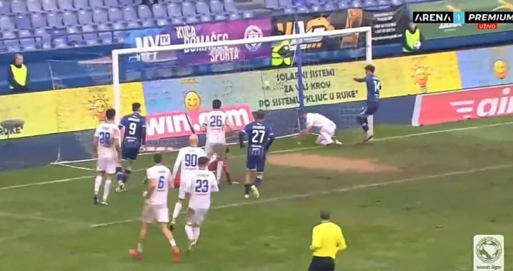 Cvetanoski pogodio protiv &Scaron;irokog Brijega (FOTO: Screenshot/Arenasport)/Foto: 