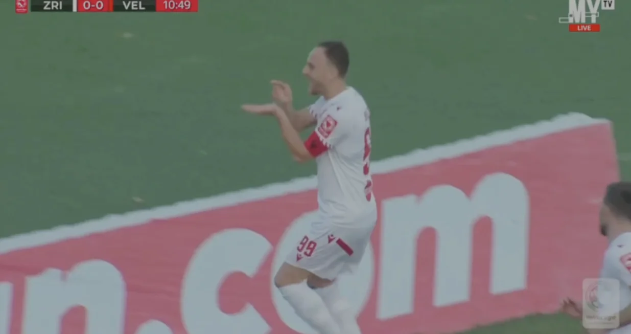 Bilbija postigao vodeći gol za Plemiće (FOTO: Screenshot/MYTV)/Foto: 