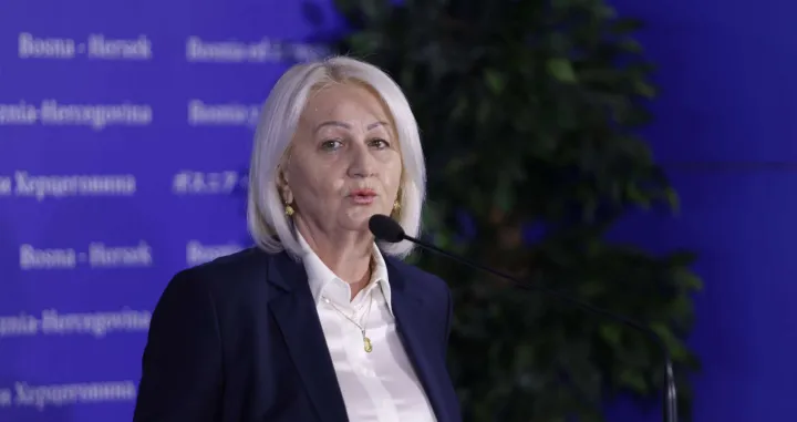 Borjana Krišto, predsjedavajuća Vijeća ministara BiH nakon sastanka sa evropskom komesarkom za proširenje Martom Kos/Amer Kajmović