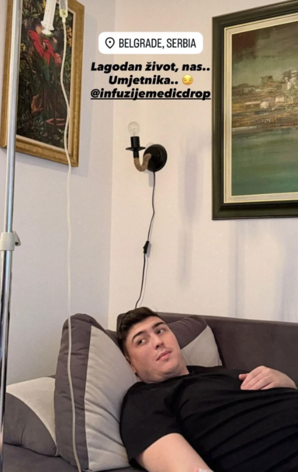 Mahir Mulalić, bh. pjevač, infuzija/Instagram