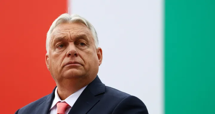 Hungarian Prime Minister Viktor Orban attends an event to mark the 130th anniversary of construction of the Maria Valeria Bridge in Esztergom, Hungary, September 28, 2025. REUTERS/Bernadett Szabo/Bernadett Szabo