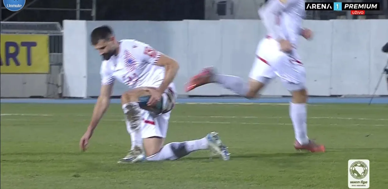 Povreda Jakovljevića protiv Sarajeva (FOTO: Screenshot/Arenasport)/Foto: 