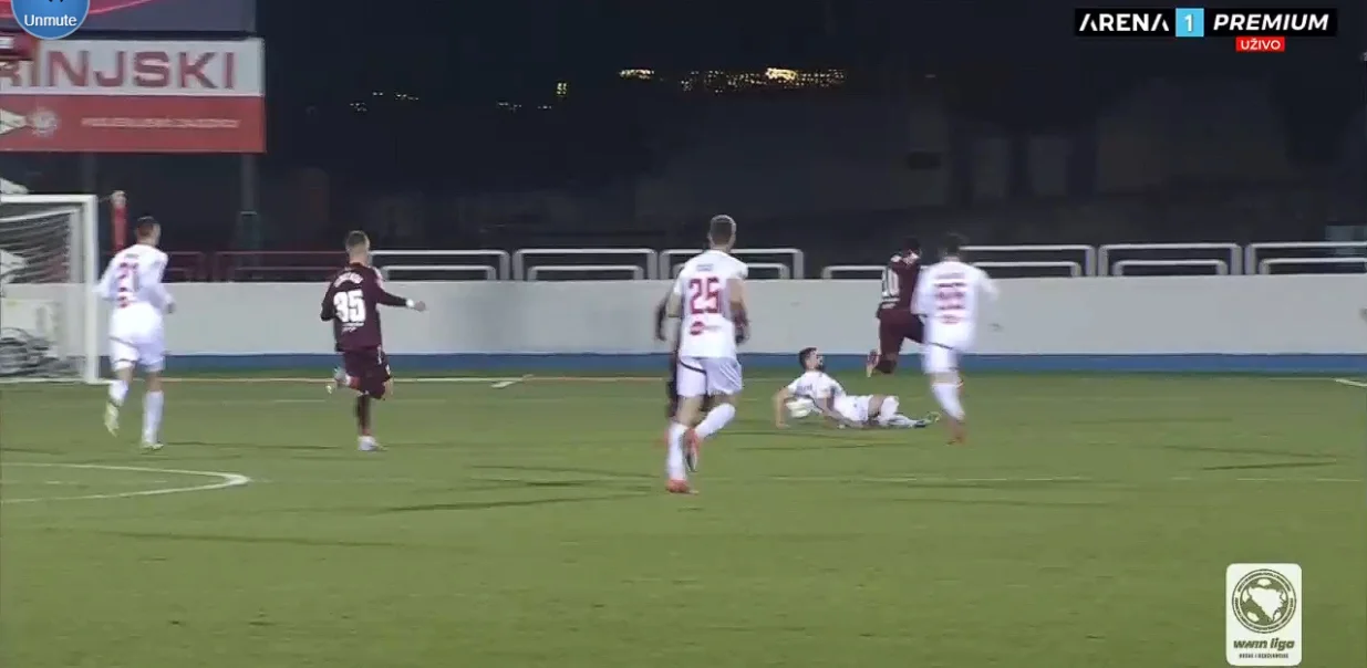 Povreda Jakovljevića protiv Sarajeva (FOTO: Screenshot/Arenasport)/Foto: 