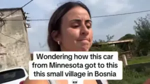 Travel blogerka, putovanje, BiH, selo, automobil, tablice, Minnesota/Prtsc